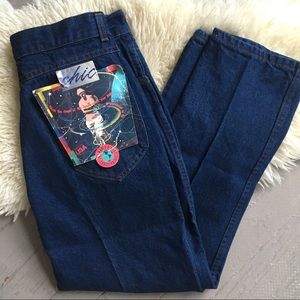 CHIC dark wash NWT vintage mom jeans sz S/XS